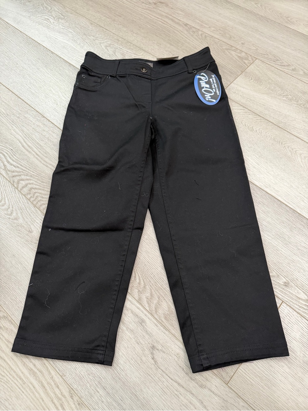 Denver Hayes Black Pull-On Straight-Leg Kids Bottoms